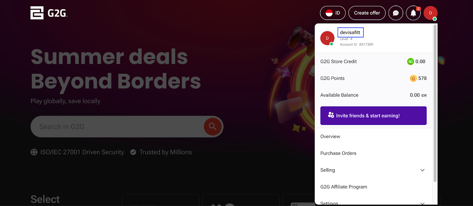 خرید اکانت G2G :ثبت نام و احراز هویت تضمینی