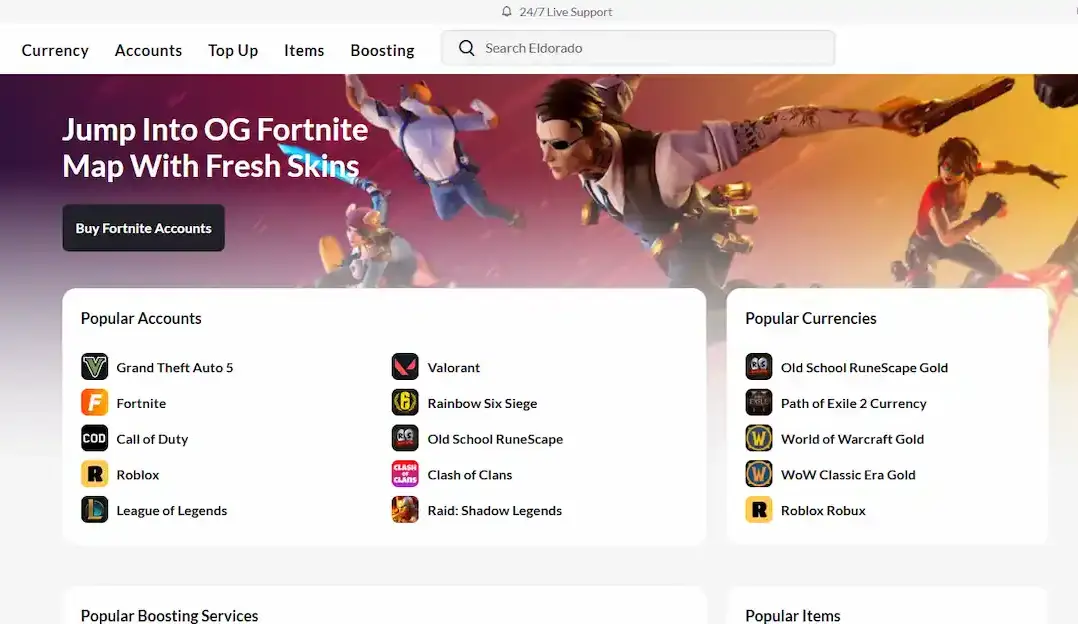 خرید اکانت Eldorado :ساخت و وریفای تضمینی حساب