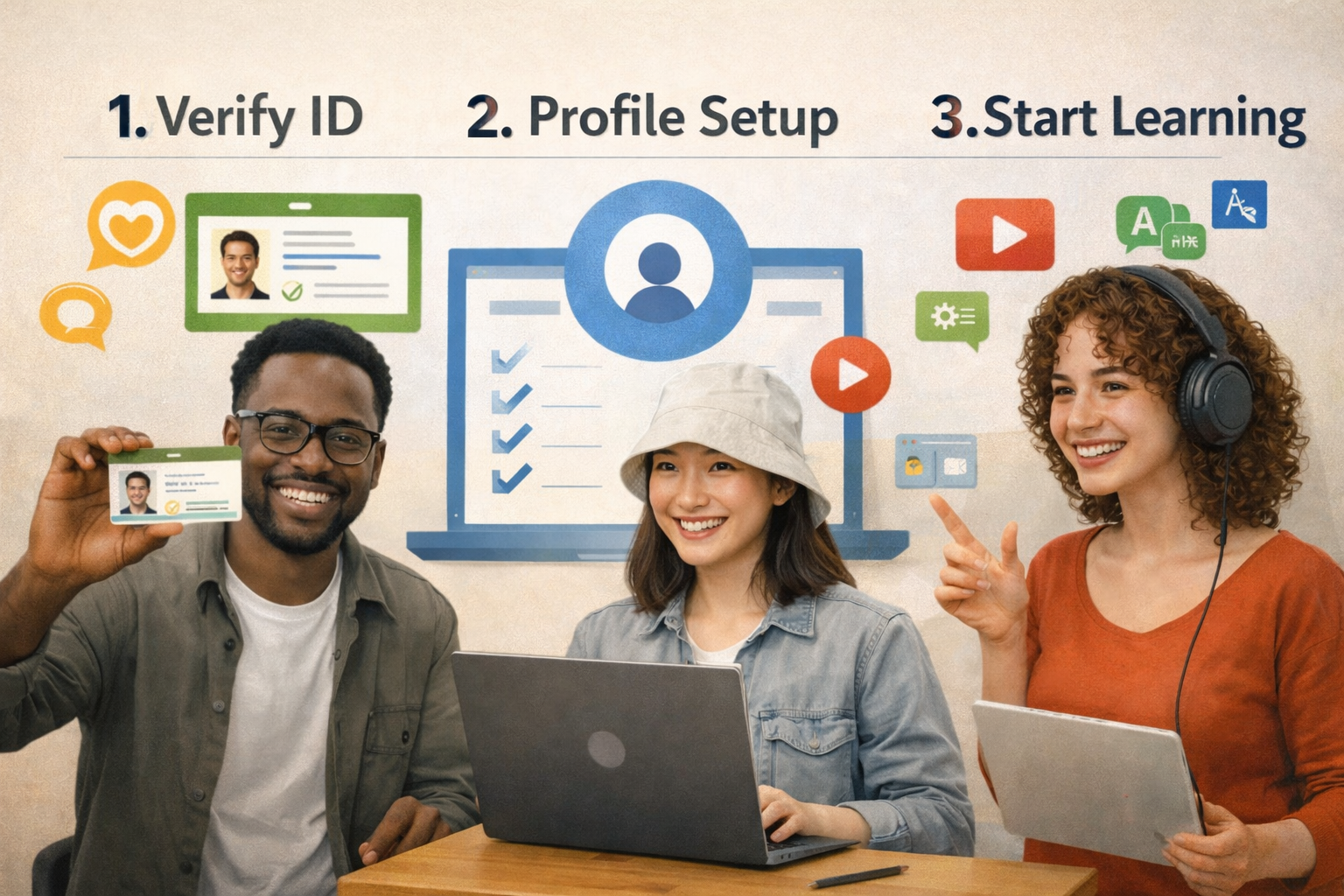 تدریس زبان در Learnship ثبت نام و احراز هویت تضمینی