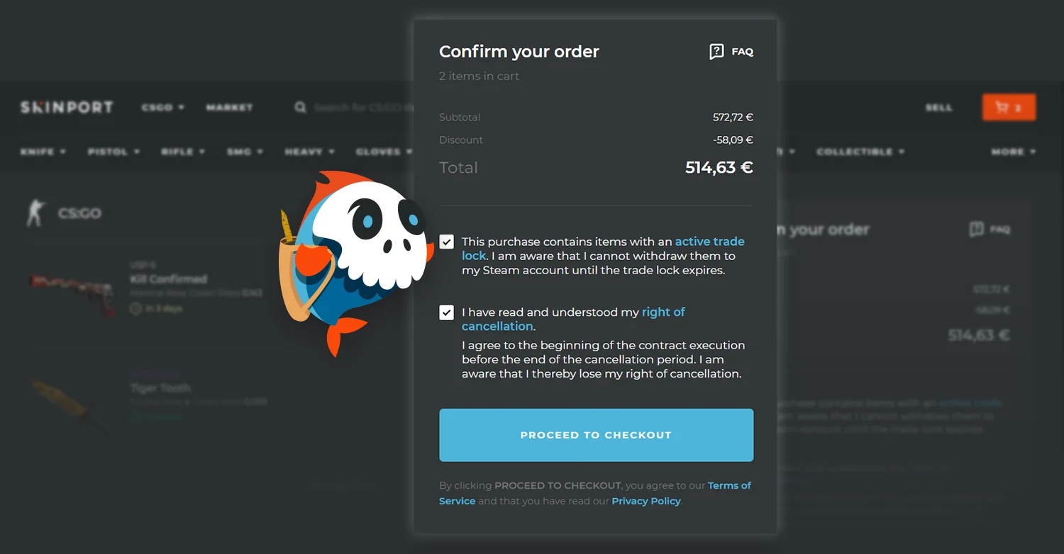 سایت Skinport :احراز هویت و وریفای اکانت اسکرین پورت