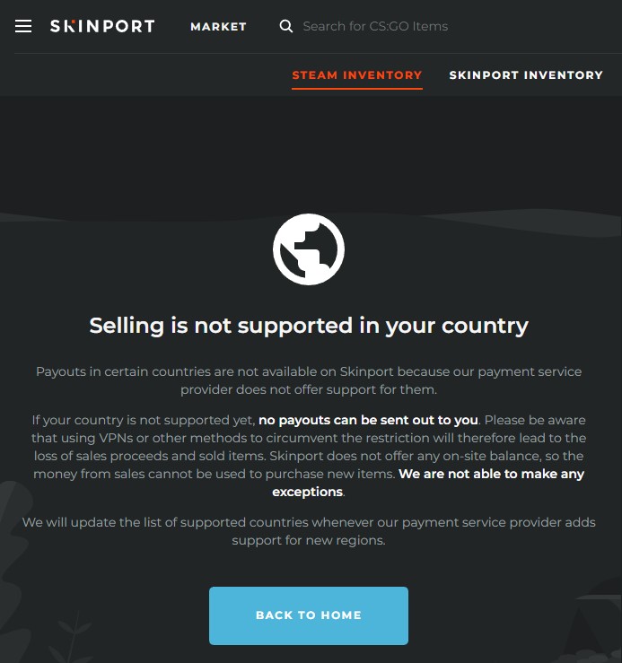 سایت Skinport :احراز هویت و وریفای اکانت اسکرین پورت